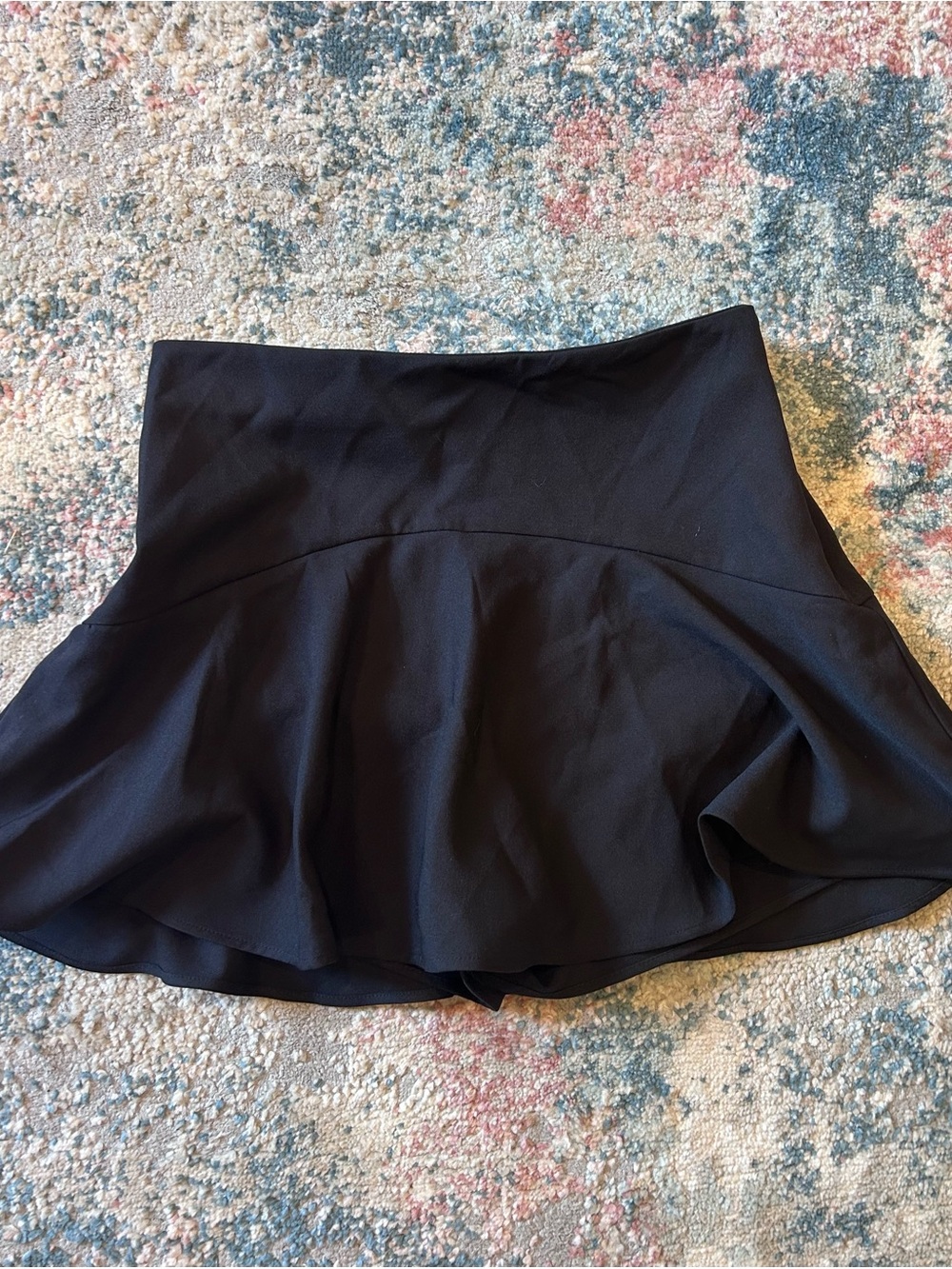 Zara Black Circle Skater Skirt